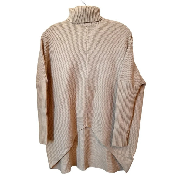 Womens Oversized Turtleneck Batwing Long Sleeve Casual Cozy Baggy Knit Pullover - Picture 1 of 5